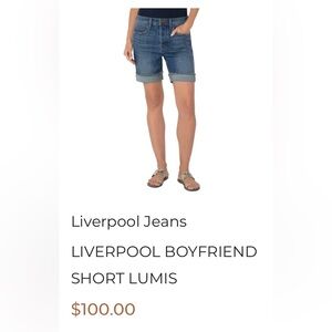Liverpool Boyfriend Denim Shorts